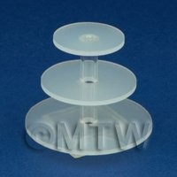 Dolls House Miniature 3 Tier Acrylic Cake Stand