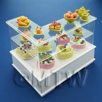 Dolls House Miniature Right Hand Yellow Themed Cake Counter