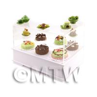 Dolls House Miniature Left Hand Chocolate Lime Cake Counter