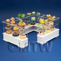 Complete Dolls House Miniature Patisserie Shop Scene