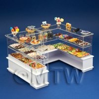 Dolls House Miniature Double Counter Sweet Shop Scene