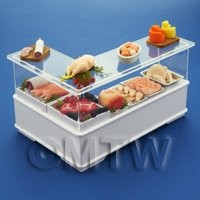 Right Hand L Shape Dolls House Miniature Butchers Counter