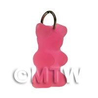 Translucent Light Red Jelly Bear Charm