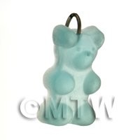 Translucent Pale Blue Jelly Bear Charm