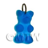 Translucent Royal Blue Jelly Bear Charm