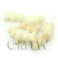 Solid White Silicon Rubber Jelly Bear Charm For Jewellery