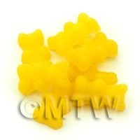 Translucent Dark Yellow Jelly Bear Charm For Jewellery