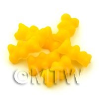 Solid Dark Yellow Jelly Bear Charm For Jewellery