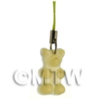 Translucent Pale Yellow Jelly Bear Phone Charm