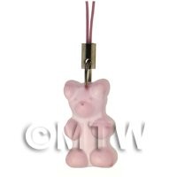 Translucent Pale Pink Jelly Bear Phone Charm