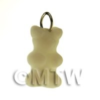 Solid White Silicon Rubber Jelly Bear Charm