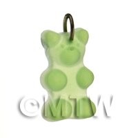 Translucent Pale Green Jelly Bear Charm