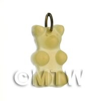 Translucent Pale Yellow Jelly Bear Charm