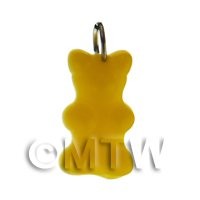 Solid Dark Yellow Jelly Bear Charm