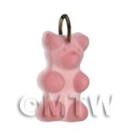 Translucent Light Pink Jelly Bear Charm