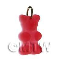 Translucent Deep Red Jelly Bear Charm
