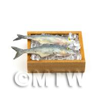 2 Dolls House Miniature Fish In A Wooden Crate (FSHB12)