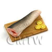 Dolls House Miniature Whole Salmon On A Preparation Board 