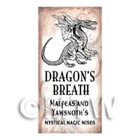 Dolls House Miniature Dragons Breath Magic Label Style 1