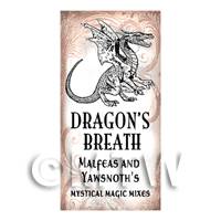 Dolls House Miniature Dragons Breath Magic Label Style 1