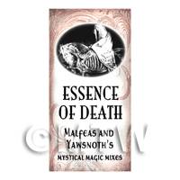 Dolls House Miniature Essence Of Death Magic Label Style 1