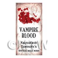 Dolls House Miniature Vampire Blood Magic Label Style 1