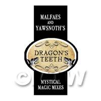 Dolls House Miniature Dragons Teeth Magic Label Style 2