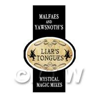Dolls House Miniature Liars Tongues Magic Label Style 2