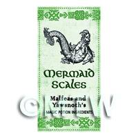 Dolls House Miniature Mermaid Scales Magic Label (S3)