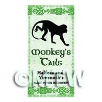 Dolls House Miniature Monkeys Tails Magic Label (S3)