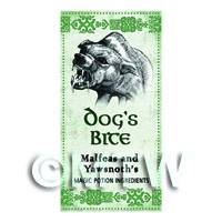 Dolls House Miniature Dogs Bite Magic Label (S3)