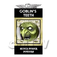 Dolls House Miniature Goblins Teeth Magic Label (S4)