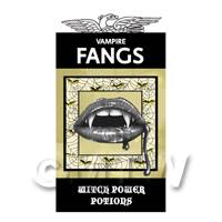 Dolls House Miniature Vampire Fangs Magic Label (S4)