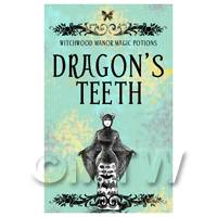 Dolls House Miniature Dragons Teeth Magic Label (S5)