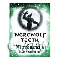 Dolls House Miniature Werewolf Teeth Magic Label (S6)