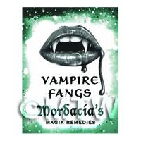 Dolls House Miniature Vampire Fangs Magic Label (S6)