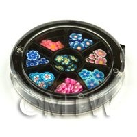 80 Assorted Nail Art Flowers Slices In a Wheel Set 3