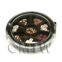 80 Assorted Nail Art Chocolate Slices In a Wheel Set 2