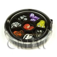 80 Assorted Nail Art Halloween Slices In a Wheel Set 2