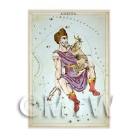 Dolls House Miniature 1820s Star Map Depicting Aurica