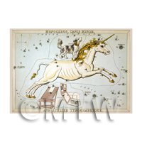 Dolls House Miniature 1820s Star Map Depicting Monoceros