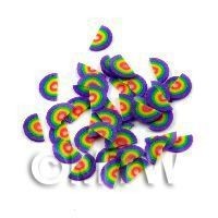 50 Rainbow Cane Slices - Nail Art (11NS54)