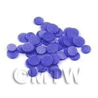 50 Violet Blue Polka Dot Cane Slices - Nail Art (11NS21)