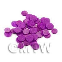 50 Purple Polka Dot Cane Slices - Nail Art (11NS25)