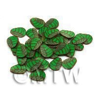 50 Dual Tone Green Leaf  Cane Slices (11NS65)