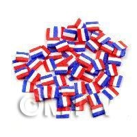 50 Dutch Flag Cane Slices - Nail Art (11NS50)