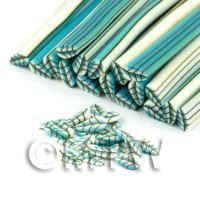 Handmade Pale Blue Leaf Cane - Nail Art (DNC05)