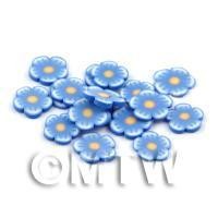 50 Blue Flower Cane Slices - Nail Art (DNS73)