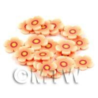 50 Peach Flower Cane Slices - Nail Art (DNS85)