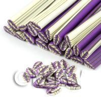 Handmade Purple Leaf Cane - Nail Art (DNC07)